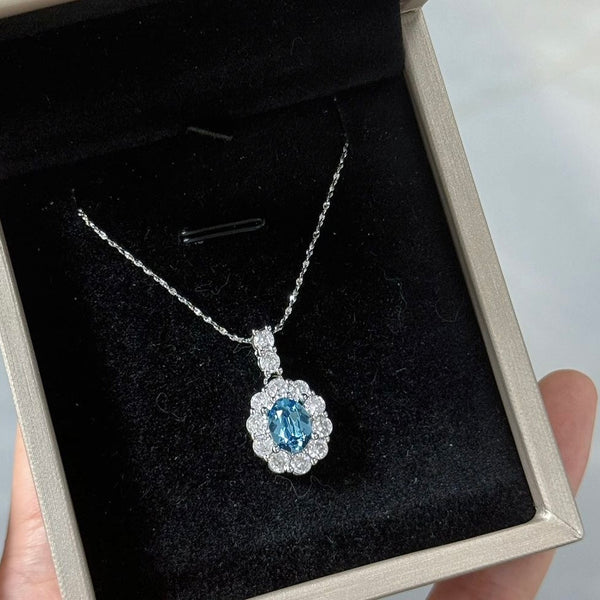 Classic Halo Pendant Necklace