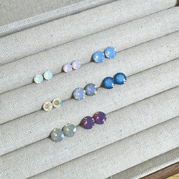 6mm & 8mm Opal collection Shining Gemstone Stud piercing