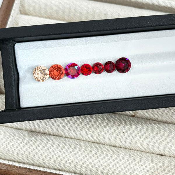 6mm & 8mm Red collection Shining Gemstone Stud piercing